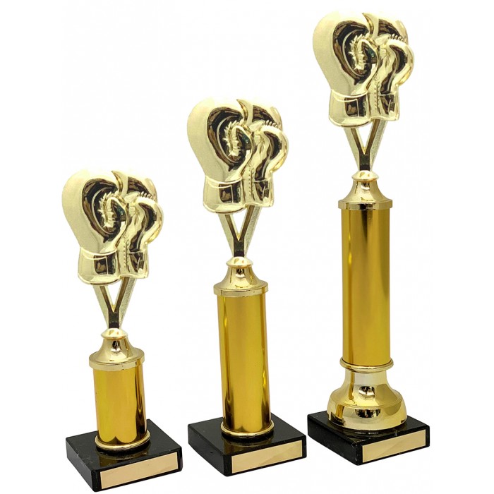 BOXING GLOVES METAL  TROPHY  - AVAILABLE IN 3 SIZES